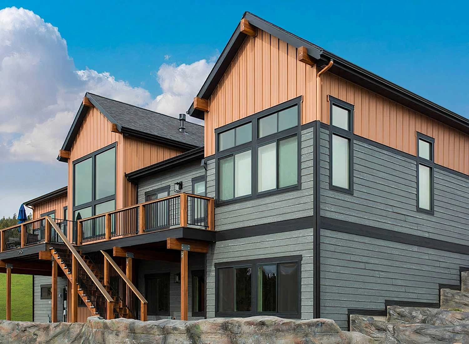 Engineered Wood Siding installed by Morgan Windows in Tulsa, OK