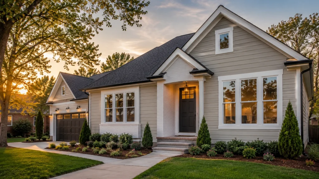 Complete home exterior remodel with new windows doors and siding in Tulsa Oklahoma