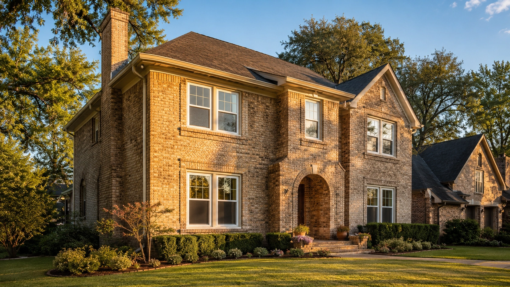 New replacement windows installed on a Tulsa Oklahoma home by Morgan Windows